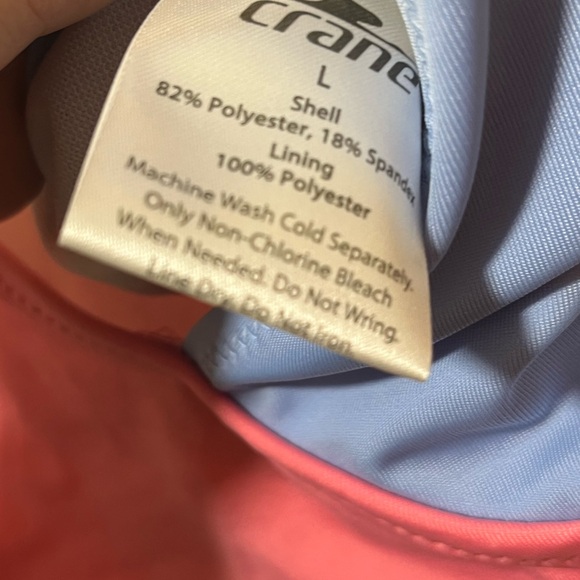 Crane Women's Stylish One Piece Swimsuit - Light Blue and Coral - Picture 2 of 3